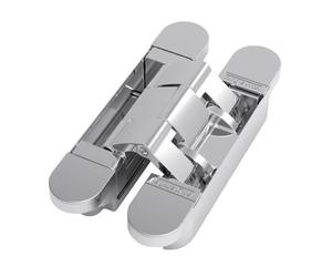 Paumelle invisible - menuiserie bois - H 80 mm - Chromé mat ARGENTA