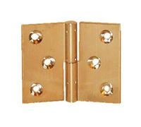 Paumelle laiton poli en 30x40mm droite noud de 6mm axe acier - PO3140S10