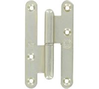 Paumelle menuiserie bois bouts ronds La loutre Sedan® Jardinier Massard - Gauche - Hauteur 110 mm - Largeur 60 mm