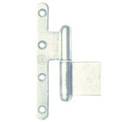 Paumelle mixte La Loutre Sedan 110x70mm zingué blanc bouts ronds droite - - J534040