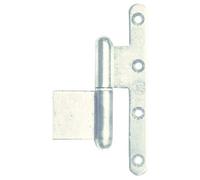 Paumelle mixte La Loutre Sedan 110x70mm zingué blanc bouts ronds gauche - - J534050