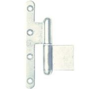 Paumelle mixte La Loutre Sedan® 140x70mm zingué blanc bouts ronds droite - JARDINIER MASSARD - J534100