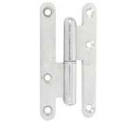 Paumelle Paris bt rond 80x40 gauche zingué blanc nf