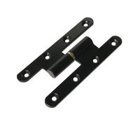 Paumelle époxy noir - menuiserie bois - bouts ronds - 140 x 70 - G FAURE