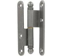 Paumelle rustique boule 27 poli verni 110x60x70mm gauche - BROS - 227ARG1162 Noir G