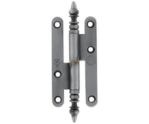 Paumelle rustique BROS - Vases n°3 gauche - Acier poli verni - 140 x 55 mm - 1-3-A-RG1455-2