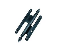 Paumelle rustique numéro 2 finition noire bout rond 110x60x70mm gauche - - 2-3-A-RG1160-5