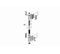 Paumelle Velox Top alu 5500I 2 lames EL 17mm - Noir 9005 - 5520-37