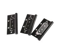 paumelles de porte Charnière de porte en acier inoxydable noir, 3 pièces, avec charnières silencieuses, spécifications: charnière 4 x 2,5 pour rénovation domiciliaire(3 pc black hige)