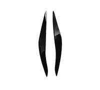 Paupières de phares pour BMW Série 5 F10 (2010-2013) - 2 pièces - Finition Sourcils de phares Avant - Noir Brillant - Modification de phares