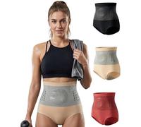 Pauraju Thermogenic Fat-Burning Sculpting Shorts, High-Waisted Tummy Control Shapewear for Everyday Wear and Workout (Beige, M)