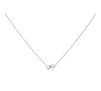 PAURO Acier Inoxydable Cœur Collier Initiales pour Femme Délicat Simple Élégant 26 Lettres de l'Alphabet Anglais Chaîne de Clavicule Bijoux Argent P