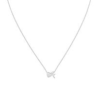 PAURO Acier Inoxydable Cœur Collier Initiales pour Femme Délicat Simple Élégant 26 Lettres de l'Alphabet Anglais Chaîne de Clavicule Bijoux Argent F