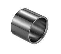 PAURO Bague pour Homme en Acier Inoxydable 18mm de Large Simple Tuyau Poli Taillé À Plat Noir Taille 54