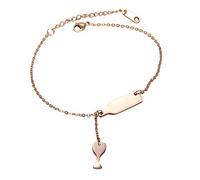 PAURO Bracelet Femmes Inoxl Vin Flacon Bière Verre Facile Charmee Or Rose