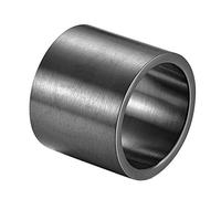 PAURO Homme Acier Inoxydable Pipe Coupe Large Bande De Mariage Plat Top Ring Noir Fini Brossé Taille 65