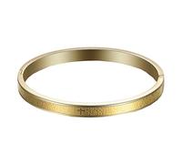 PAURO Simple 6MM Croix Bracelet Jonc Femme Acier Inoxydable Or