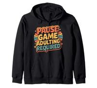 Pause Game Adulting Required Luttes des Joueurs - Sweat à Capuche