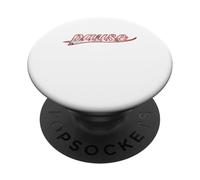 Pause Pop Culture Gen Z Humor Vintage Varsity Distressed PopSockets PopGrip Adhésif