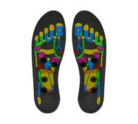 PAUT DE MASSAGE DE MASSAGE - SELS INTÉRIEURS ORTHOPÉDIQUES MAGNÉTIQUES, INSERTS DE CHOSE CONFORT | Thérapie de pied absorbant un choc efficace, insert de chaussures coupés avec aimants d'acupression p