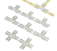 PAUTIX 8PCS connecteurs Set pour Ruban LED COB 2Pin 8MM, incluant 6PCS connecteurs type T, 2PCS connecteurs croisés pour Monochrome LED Srtips (pas pour les bandes 5mm et 10mm)