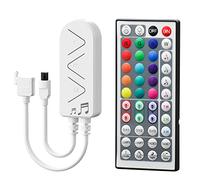 PAUTIX Contrôleur de bande LED RGB, télécommande 44 touches et synchronisation de la musique de contrôle APP, contrôleur RGB remplacé pour 12 V/24 V 4 broches pour bandes LED RGB COB SMD 5050 et 3528
