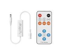 PAUTIX Variateur à distance RF pour bandes lumineuses LED monochromes, télécommande sans fil à 13 boutons et contrôleur en ligne DC 12-24 V pour bandes lumineuses LED 3528/2835/5050/COB, fonction