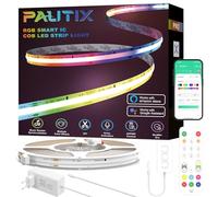 PAUTIX WIFI RGB Smart IC Ruban LED COB 10M Kit, DC24V Pixels à Changement de Couleur Adressable Smart RGB LED Bande Lumineuse améliorée pour Alexa/Google Assistant pour Projets d'Éclairage à Domicile