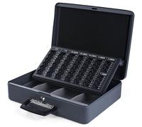 [PAV-8047246-] PAVO Coffret-caisse à monnaie francs et euros - L36,5 x H28 x ...