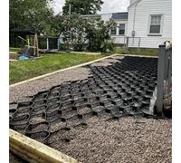 Pavé de gravier en nid d'abeille robuste - 3,3/6,5/3/3,3/4,5/6,1 m pour allée, allée et support de base de jardin (1 m x 3 m)