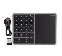 Pavé numérique 2 en 1 avec pavé Tactile, 22 Touches Bluetooth 2 et 4G, Charge de Type C, Batterie 500 mAh, pour Ordinateur Portable, PC de Bureau, comptabilité financière, Taille (Gris Fer)