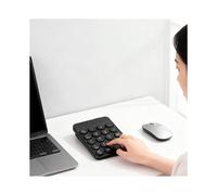 Pavé Numérique avec Touches Rondes et Batterie 2.4G Sans Fil & BT, Clavier Numérique Portable pour Comptabilité Financière