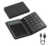 Pavé numérique Bluetooth avec calculatrice & tactile - Pavé numérique sans fil portable, pliable et rechargeable, 23 touches, Bluetooth clavier numerique,calcul et pavé tactile 3 en 1 pour pc portable