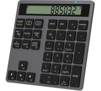 Pavé Numérique Bluetooth, Clavier Numérique Sans Fil Bluetooth 5.0/2.4G Avec Écran, Calculatrice Financière Portable 34 Touches Saisie De Données Et Calcul 2En1 Pour Ordinateur Portable Pc De Bureau