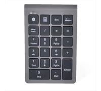Pavé numérique Bluetooth sans fil et filaire USB 2-en-1, rechargeable pour ordinateurs portables et de bureau