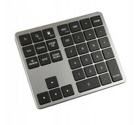 Pavé numérique ergonomique sans fil pour comptabilité financière, argenté et gris