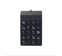 Pavé numérique filaire, clavier numérique 18 touches USB, clavier de comptabilité de bureau, accessoires compatibles avec Chromebook, Notebook, EliteBook, MateBook, etc. (Noir)