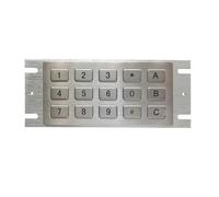 Pavé numérique Robuste à 15 Touches en Acier Inoxydable, for kiosques industriels, téléphones payants et distributeurs automatiques(Matrix,Layout 1)