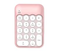 Pavé numérique sans fil 18 touches avec pavé numérique 2,4 G portable silencieux Récepteur USB Extension de clavier pour ordinateur portable de bureau et PC (Rose A)
