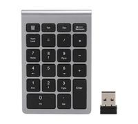 Pavé Numérique sans Fil, 22 Touches, Clavier Numérique Portable USB 2,4 G Bluetooth avec Récepteur, Clavier de Comptabilité Financière pour Ordinateur Portable, PC, Ordinateur Portable(Gris fer)