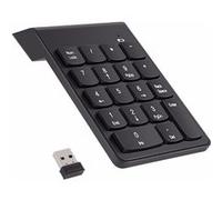 Pavé Numérique Sans Fil pour MICROSOFT PC Clavier USB Chiffres 18 touches Pile (NOIR) - Neuf