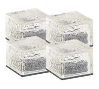 Pavé solaire à LED - LUNARTEC - Pack de 4 - RVB - Energie solaire - Extérieur