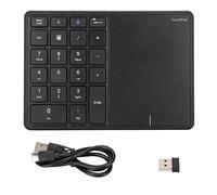 Pavé Tactile Bluetooth Filaire/Sans Fil et Pavé Numérique, Prise en Charge du Port C Double Mode BT et 2,4 G, Angle Ergonomique de 7,5 Degrés, pour Système D'exploitation, Android, Win, OS X(Le noir)