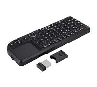 Pavé Tactile sans Fil 2.4GHz, Clavier rétroéclairé USB Ultra Fin Rechargeable Anti-interférence avec Touches Rétroéclairées et Indicateur Lumineux Infrarouge pour Ordinateur