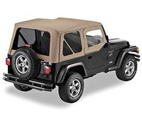 Pavement Ends by Bestop 51197-33 Dark Tan Replay Replacement Soft Top Tinted Back Windows-With upper Door Skins-No frame hardware included- 1997-2006 Jeep Wrangler by Pavement Ends