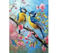 Pavemlo 5D DIY Diamond Painting Kits Oiseau, Diamant Peinture Point De Croix Broderie Animal, Strass Complet Image Arts Pour Peinture Salon Chambre Décoration Sticker Mural 30x40cm