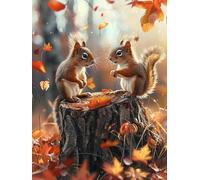 Pavemlo DIY 5D Diamond Painting Kits écureuil, Diamant Peinture Point De Croix Broderie, Strass Complet Image Arts Pour Peinture Salon Chambre Décoration Sticker Mural (30x40cm) z2006