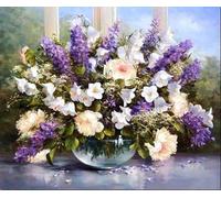 Pavemlo DIY 5D Diamond Painting Kits Fleurs De Lavande, Diamant Peinture Point De Croix Broderie, Strass Complet Image Arts Pour Peinture Salon Chambre Décoration Sticker Mural 30x40cm