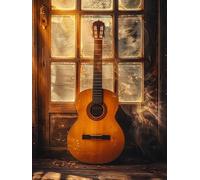 Pavemlo DIY 5D Diamond Painting Kits Guitare, Diamant Peinture Point De Croix Broderie, Strass Complet Image Arts Pour Peinture Salon Chambre Décoration Sticker Mural (30x40cm) z204