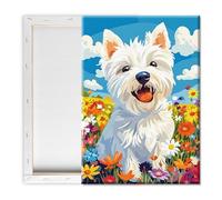 Pavemlo Peinture Par Numero Adulte Avec Cadre Chien - 20x30cm Paint By Numbers, Kit Artistique Facile Pour Débutants Parfait Pour La Décoration Intérieure Et Les Cadeaux Créatifs